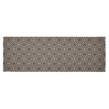 Custom House Black Tan Jacquard Runner 12x36 - The Fox Decor